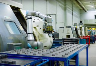 CNC machine tending robot