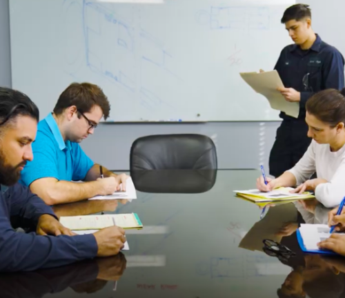 Meeting in Board Room