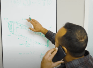 Engineer Designing Cylinder